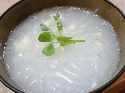 簡単♪卵と春雨だけの、中華スープ